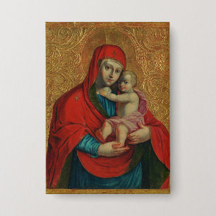 Maagd Maria en het kind Jezus door Jan Rombauer Button
