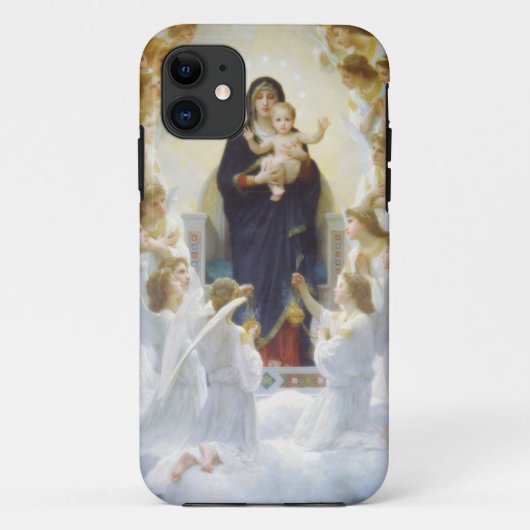 Maagd Maria en Jezus met engelen Case-Mate iPhone Case (Achterkant)