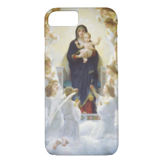 Maagd Maria en Jezus met engelen iPhone 8/7 Hoesje