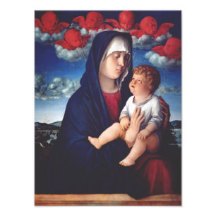 Maagd Maria en Kind Klassieke Religieuze Kunst Foto Afdruk