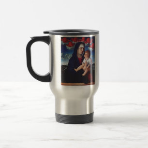 Maagd Maria en Kind Klassieke Religieuze Kunst Reisbeker
