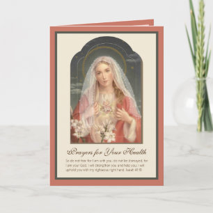 Maagd Maria Floral Scripts Kaart