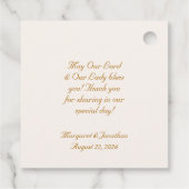 Maagd Maria Huwelijksgunst Labels (Achterkant)