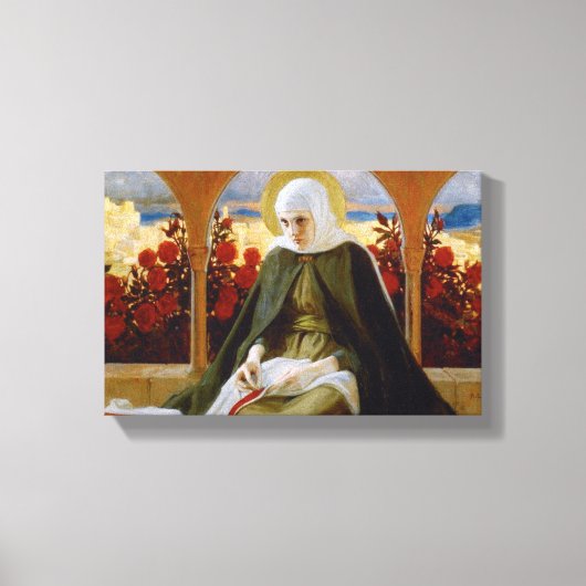 Maagd Maria in de Roos tuin (Albert Edelfelt) Canvas Afdruk (Voorkant)