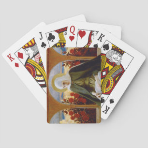 Maagd Maria in de Roos tuin (Albert Edelfelt) Pokerkaarten