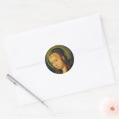 Maagd Maria in gebed Ronde Sticker (Envelop)