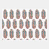 Maagd Maria, inpakpapier Flat Sheet Set van 3 Vel (Voorkant 3)