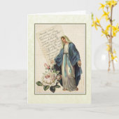  Maagd Maria Jesus Religious Memorare Kaart (Gele Bloem)