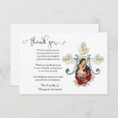 Maagd Maria Jezus Religieus Dank u Condolence Bedankkaart (Voorkant / Achterkant)