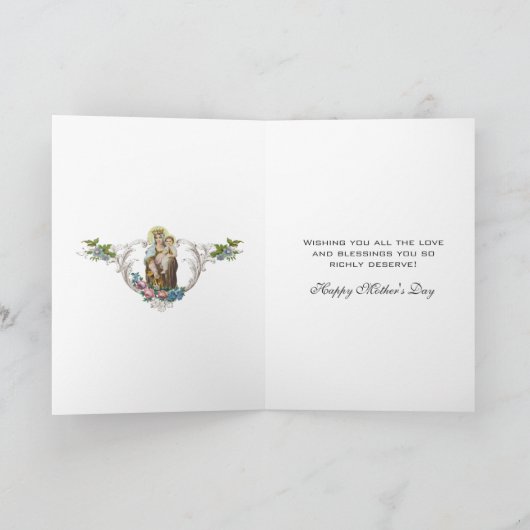 Maagd Maria Jezus Religieuze berg Karmel Kaart (Binnen)