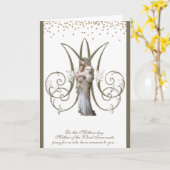 Maagd Maria Jezus Religieuze Moederdag Kaart (Gele Bloem)