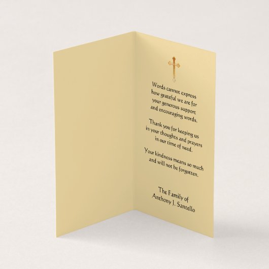 Maagd Maria katholiek condoleances bedankt Visitekaartjes (Binnen)