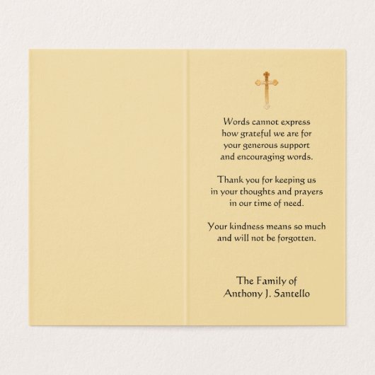 Maagd Maria katholiek condoleances bedankt Visitekaartjes (Binnenkant ongevouwen)