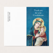 Maagd Maria katholiek condoleances bedankt Visitekaartjes (Buitenkant ongevouwen)