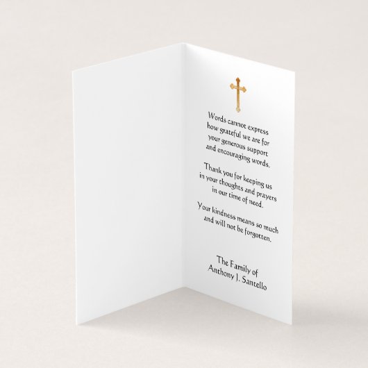 Maagd Maria katholiek condoleances bedankt Visitekaartjes (Binnen)