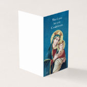 Maagd Maria katholiek condoleances bedankt Visitekaartjes (Buitenkant)