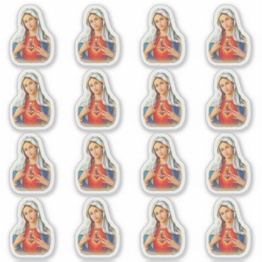 Maagd Maria Katholiek Religieus  Vinyl Sticker (Voorkant)