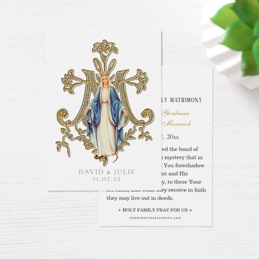Maagd Maria katholieke bruiloft Heilige Kaart (Bureau)