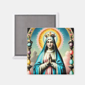  Maagd Maria Magnet Magneet (Voorkant / Achterkant)