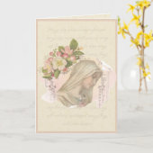 Maagd Maria Memorare Gebed Kaart (Gele Bloem)