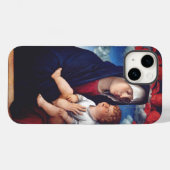 Maagd Maria met Baby Jesus en rode cherubs Case-Mate iPhone Case (Achterkant (horizontaal))