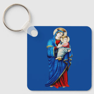 Maagd Maria met Baby Jesus Sleutelhanger
