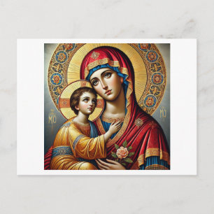 Maagd Maria met baby Jezus Christus Briefkaart