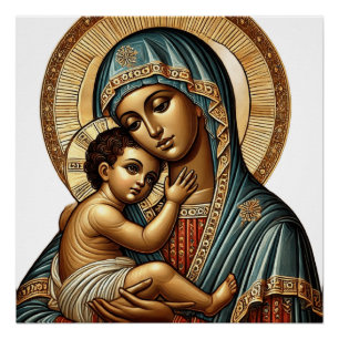 Maagd Maria met baby Jezus Christus Perfect Poster