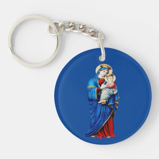 Maagd Maria met baby Jezus Sleutelhanger (Voorkant)