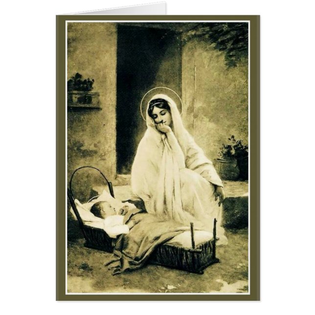 Maagd Maria met Child Jesus wieg (Voorkant)