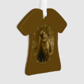 Maagd Maria met Kind Jezus, Gouden Grens Ontwerp Ornament (voorkant)
