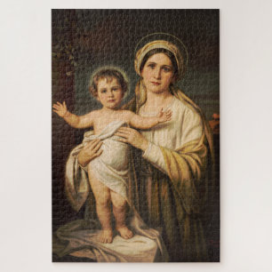Maagd Maria met kindje Jezus Legpuzzel