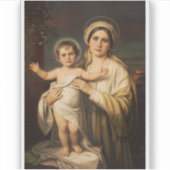 Maagd Maria met kindje Jezus  Sticker (Voorkant)