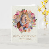  Maagd Maria met Rozen van Jezus Angels Kaart (Gele Bloem)