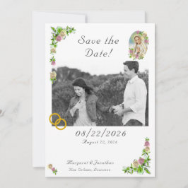 Maagd Maria Nuptial Save the Date Bladwijzer