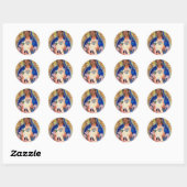 Maagd Maria - Onze Lieve Vrouw van Guadalupe Ronde Sticker (Vel)