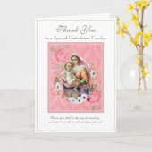 Maagd Maria Religieuze CCD-leraar Priester Non Kaart (Gele Bloem)