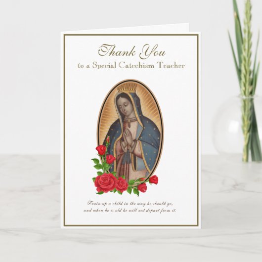 Maagd Maria Religieuze CCD leraar Priester Nun Kaart (Voorkant)