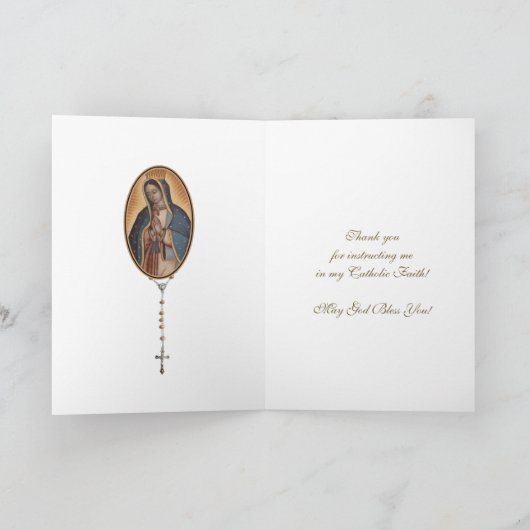 Maagd Maria Religieuze CCD leraar Priester Nun Kaart (Binnen)