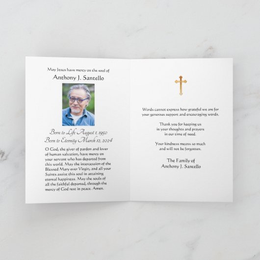 Maagd Maria Rozen Katholieke condoleances Dank u Bedankkaart (Binnen)