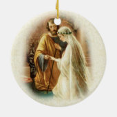 Maagd Maria St. Joseph-Passen getrouwd zonder bloz Keramisch Ornament (Achterkant)