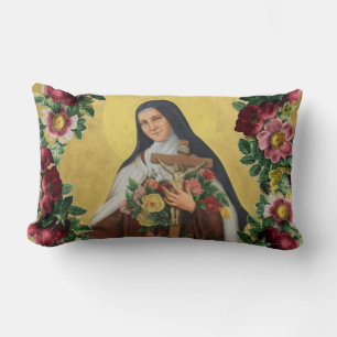 Maagd Maria & St. Therese Vintage Religieus Kussen