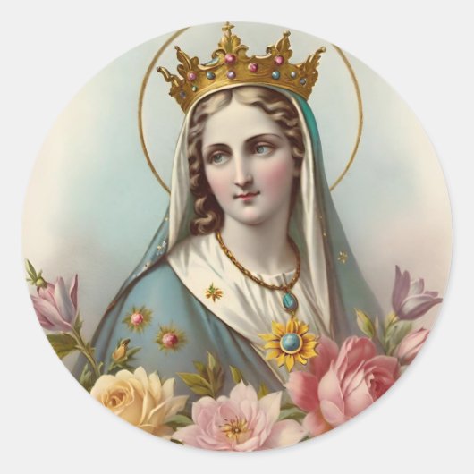 Maagd Maria sticker (Voorkant)