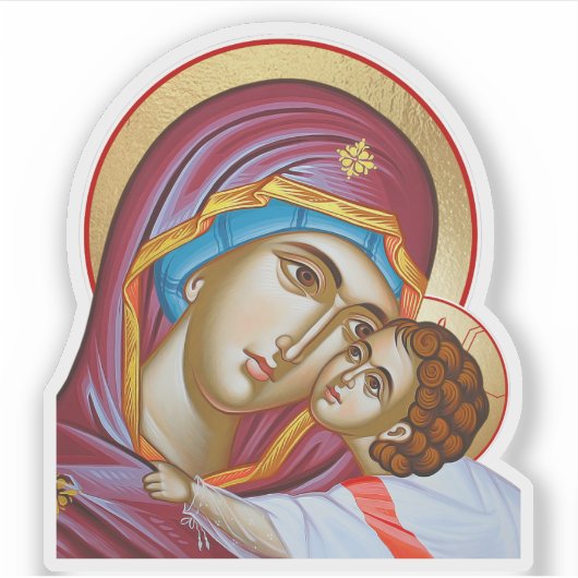 Maagd Maria sticker Theotokos (Voorkant)