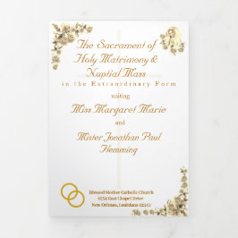 Maagd Maria Traditionele Latijnse Mis Trouwprogram Drieluik Programma