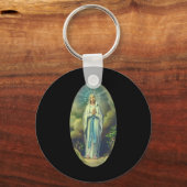Maagd Maria van Lourdes Onze-Lieve-Vrouw Christeli Sleutelhanger (Voorkant)