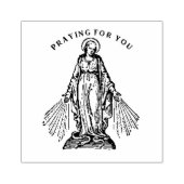 Maagd Maria Vrouwe van Genade Religieuze Line Art Rubberstempel (Afrduk)