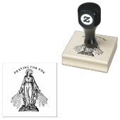 Maagd Maria Vrouwe van Genade Religieuze Line Art Rubberstempel (Gestempeld)