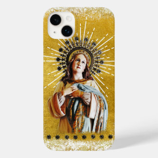 Maagd Maria Wit & Goud Sterrenkroon Case-Mate iPhone 14 Plus Hoesje