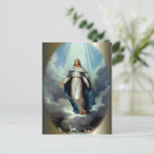 Maagd Maria zonder blozen - Moeder van God Briefkaart (Staand voorkant)